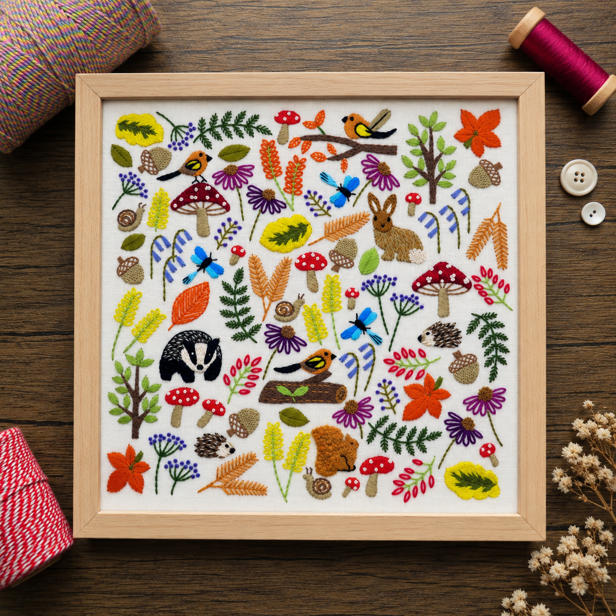 A Walk in the Woods Hand Embroidery Pattern Design
