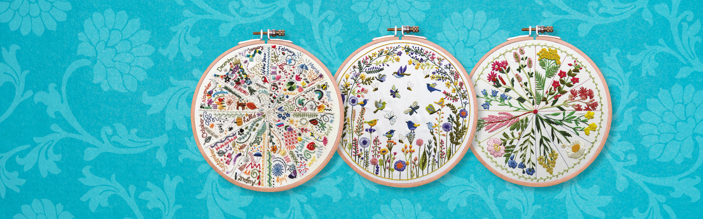 StitchDoodles hand embroidery kits, printed fabric, and modern embroidery patterns