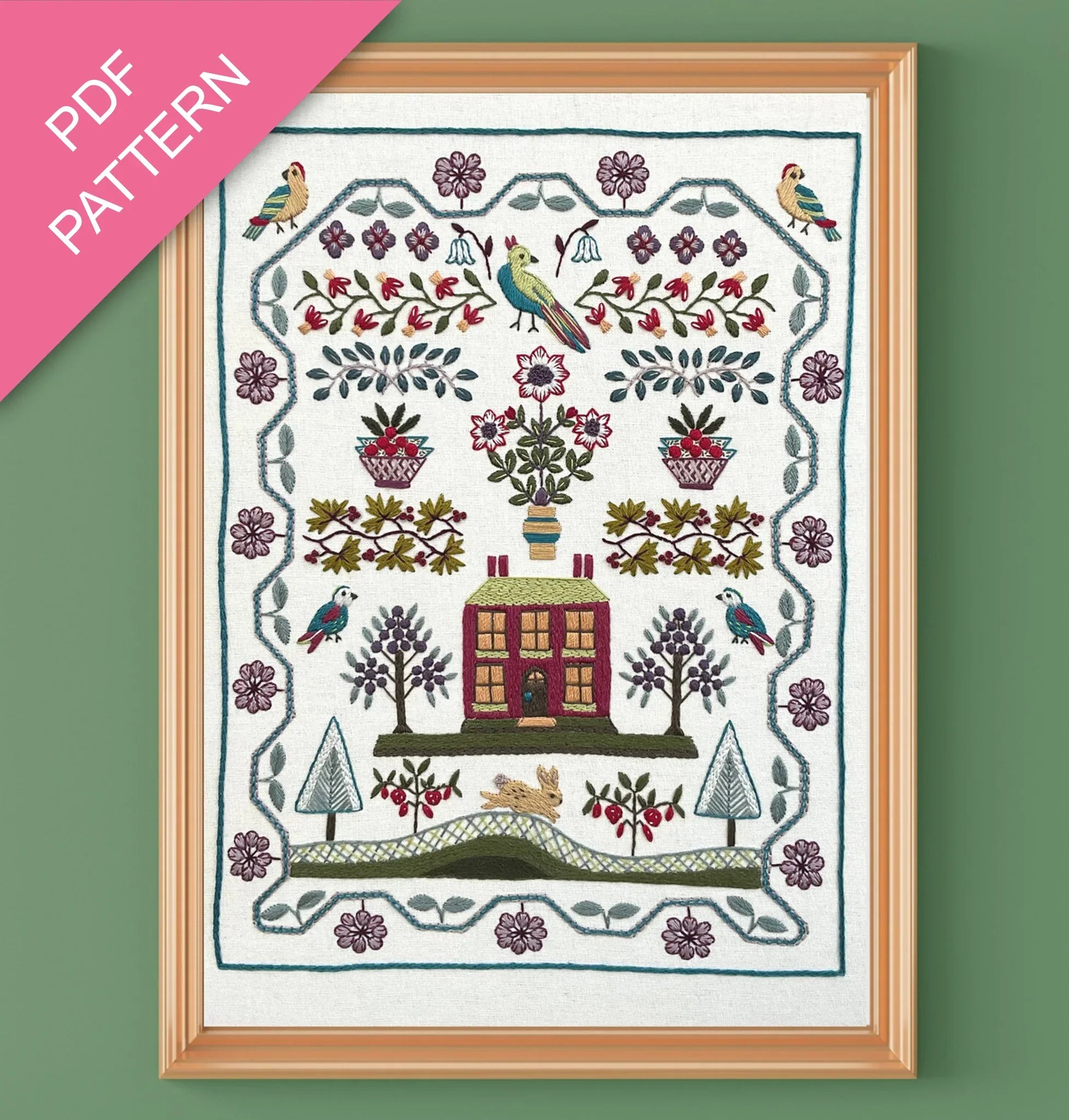 winterberry cottage hand embroidery design