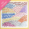 Colorful floral pattern with 'PDF Pattern' text on a pink and gold border.