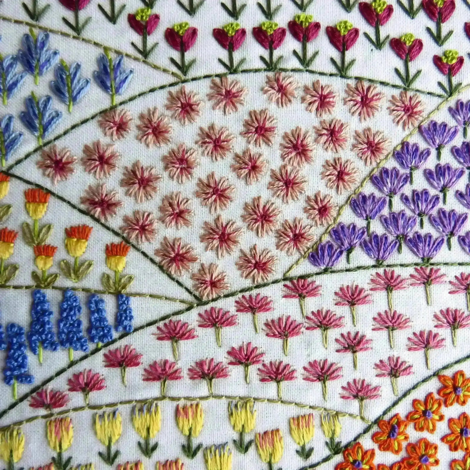 A Flower a Day Pre Printed Embroidery Fabric Pattern , Pre Printed Fabric Pattern , StitchDoodles , embroidery hoop kit, embroidery kit for adults, embroidery kit for beginners, embroidery kits for adults, embroidery kits for beginers, hand embroidery, hand embroidery pattern, modern embroidery kits, Printed Pattern , StitchDoodles , shop.stitchdoodles.com