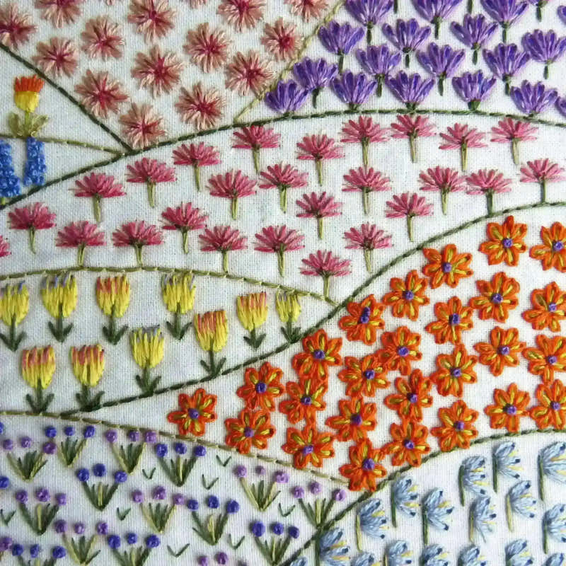A Flower a Day Pre Printed Embroidery Fabric Pattern , Pre Printed Fabric Pattern , StitchDoodles , embroidery hoop kit, embroidery kit for adults, embroidery kit for beginners, embroidery kits for adults, embroidery kits for beginers, hand embroidery, hand embroidery pattern, modern embroidery kits, Printed Pattern , StitchDoodles , shop.stitchdoodles.com