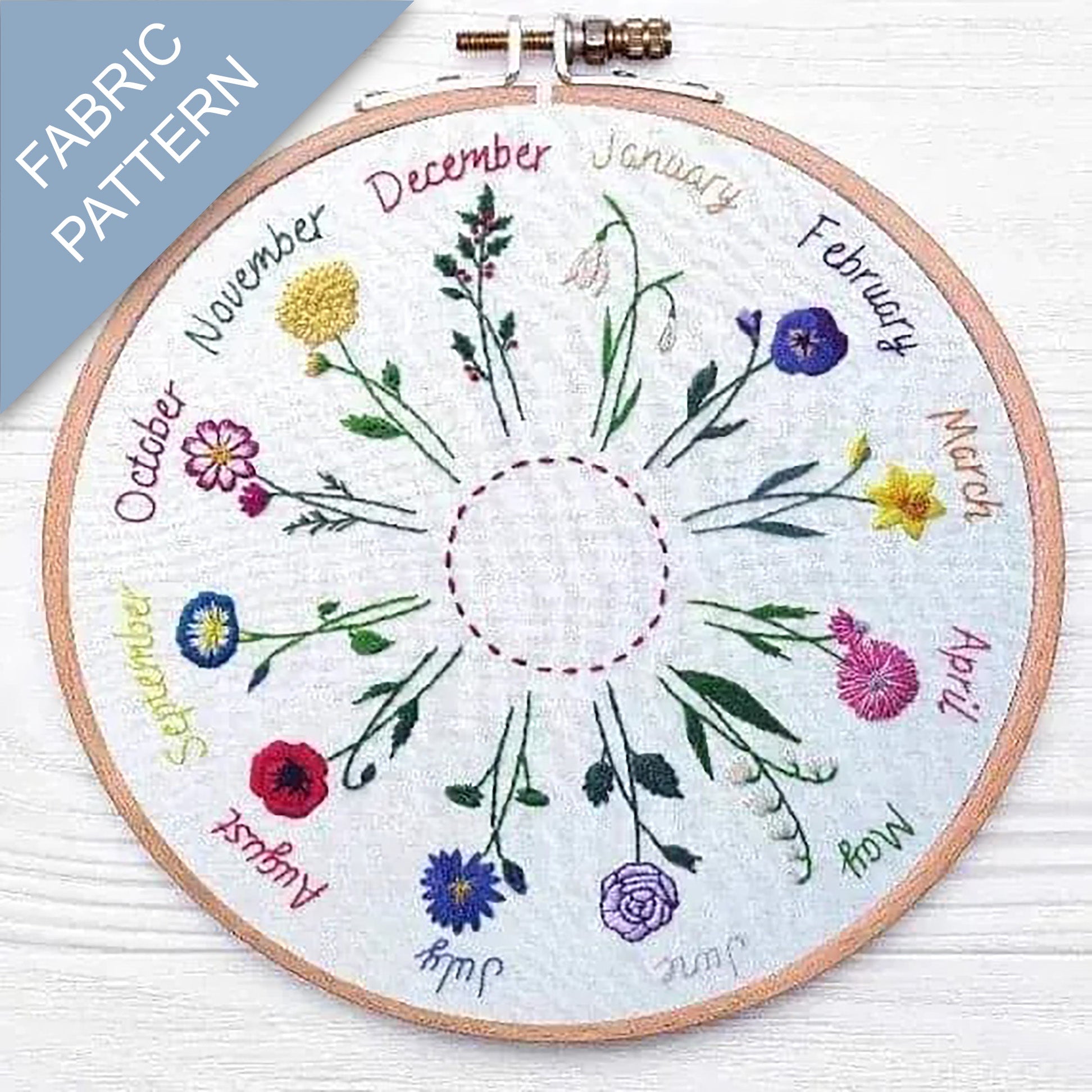 year of hand embroidery flowers