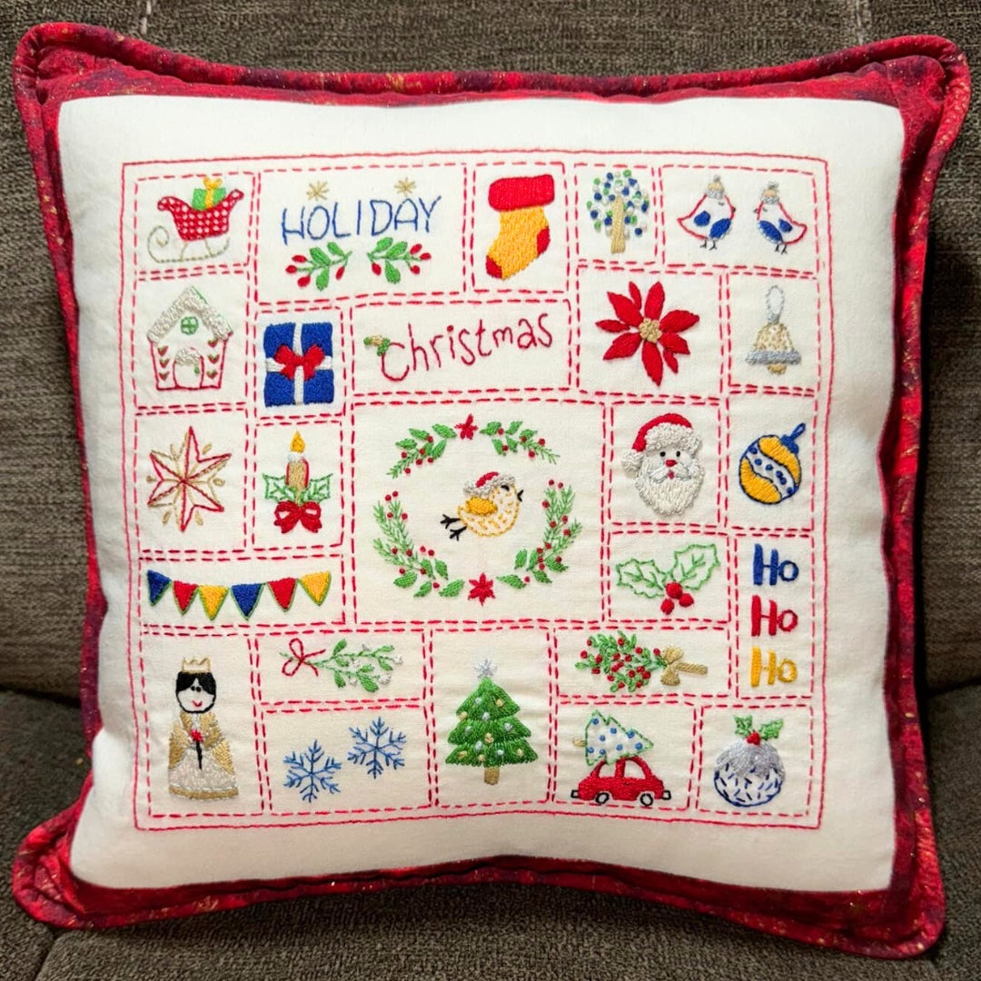 Christmas Advent Calendar Hand Embroidery Pattern