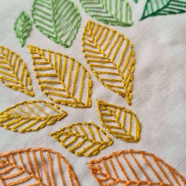 As the Leaves Turn, Hand Embroidery Kit , Embroidery Kit , StitchDoodles , beginner embroidery, Embroidery, embroidery hoop, embroidery hoop kit, Embroidery Kit, embroidery kit for adults, embroidery kit fro beginners, embroidery pattern, hand embroidery, hand embroidery fabric, hand embroidery kit, hand embroidery seat frame, modern embroidery kits, nurge embroidery hoop, PDF pattern, Printed Pattern , StitchDoodles , shop.stitchdoodles.com