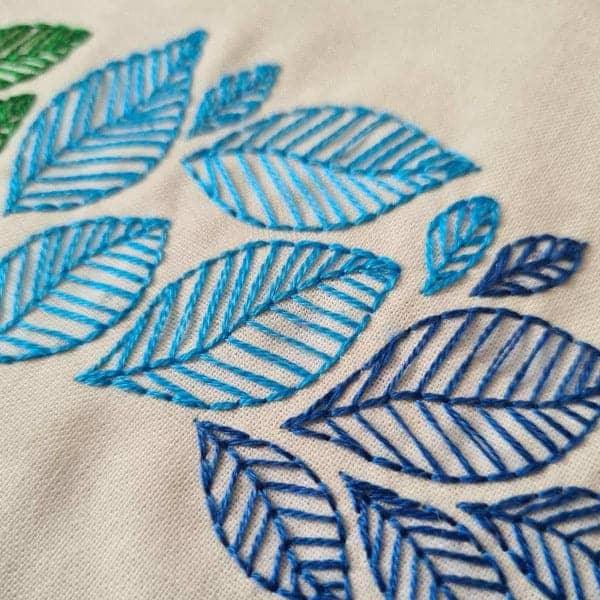 As the Leaves Turn, Pre Printed Embroidery Fabric Panel