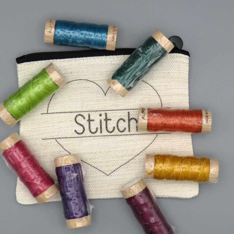 Aurifil Carnival Floss Pack and FREE 'Stitch' pouch , Embroidery Supplies , Aurifil , new , StitchDoodles , shop.stitchdoodles.com