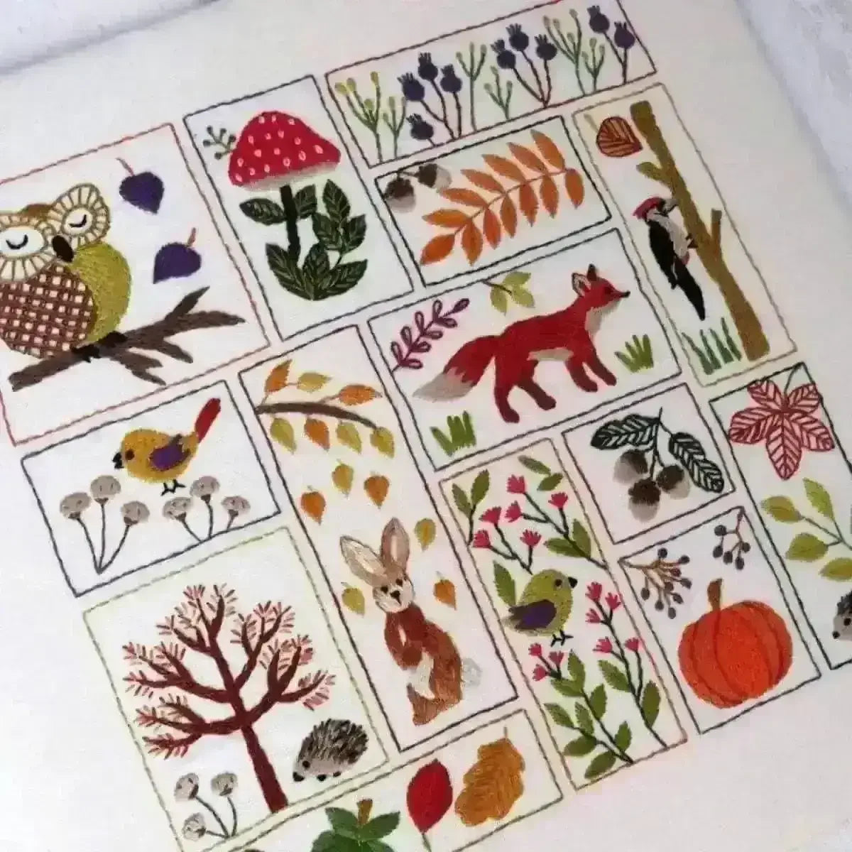Autumn Splendour Hand Embroidery Pattern , PDF Download , StitchDoodles , Embroidery, embroidery hoop, embroidery hoop kit, Embroidery Kit, embroidery kit for adults, embroidery kit fro beginners, embroidery pattern, hand embroidery fabric, hand embroidery seat frame, modern embroidery kits, nurge embroidery hoop, Printed Pattern, wildlife embroidery , StitchDoodles , shop.stitchdoodles.com