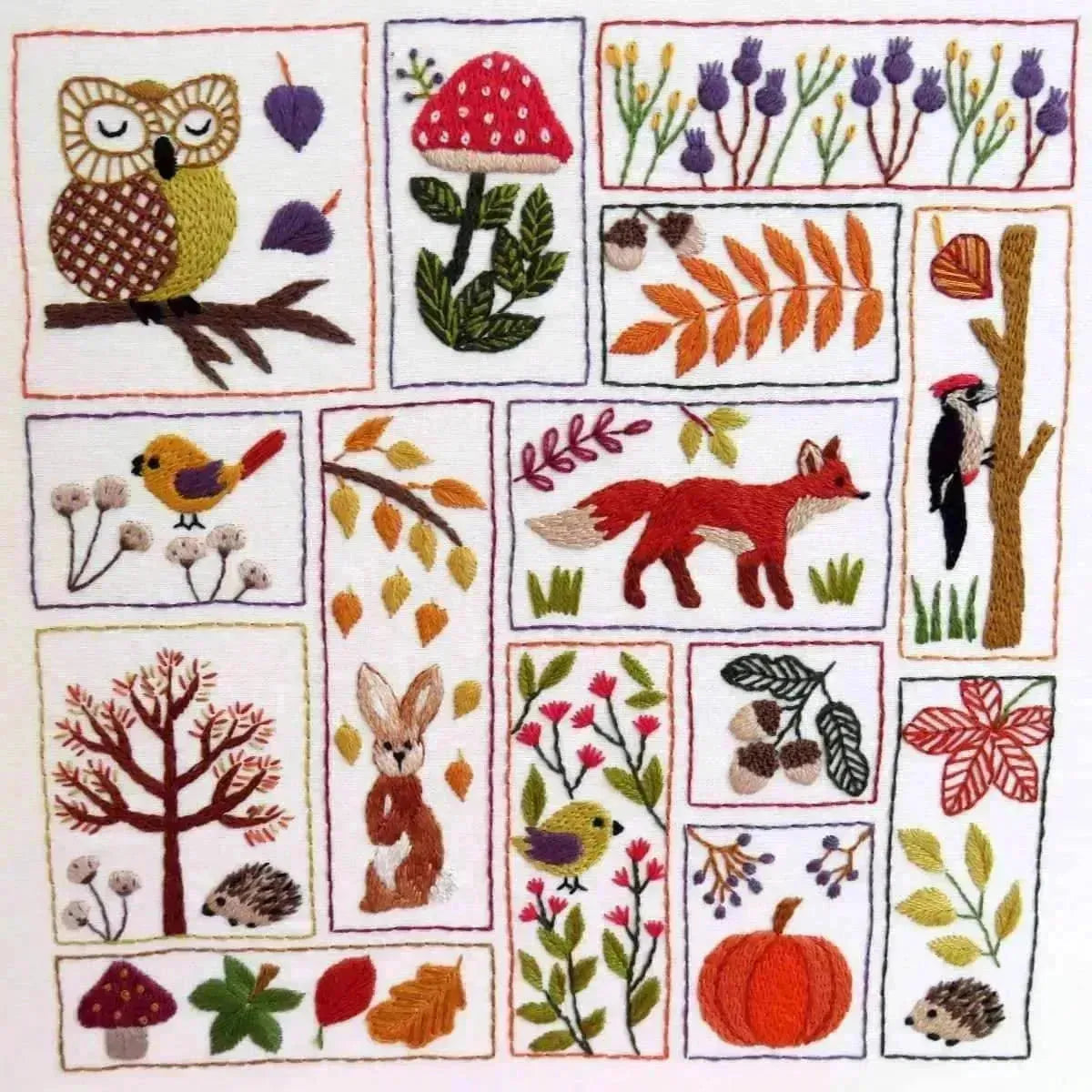 Autumn Splendour, Pre Printed Embroidery Fabric Pattern , Pre Printed Fabric Pattern , StitchDoodles , Embroidery, embroidery hoop, embroidery hoop kit, Embroidery Kit, embroidery kit for adults, embroidery kit fro beginners, embroidery pattern, hand embroidery fabric, hand embroidery seat frame, modern embroidery kits, nurge embroidery hoop, Printed Pattern, wildlife embroidery , StitchDoodles , shop.stitchdoodles.com