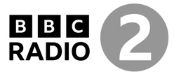 BBC Radio 2 logo with black text and a gray circle