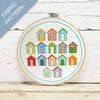 beach hut embroidery fabric