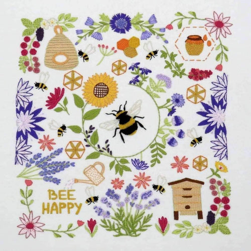 Bees and Blossoms Hand Embroidery Kit StitchDoodles