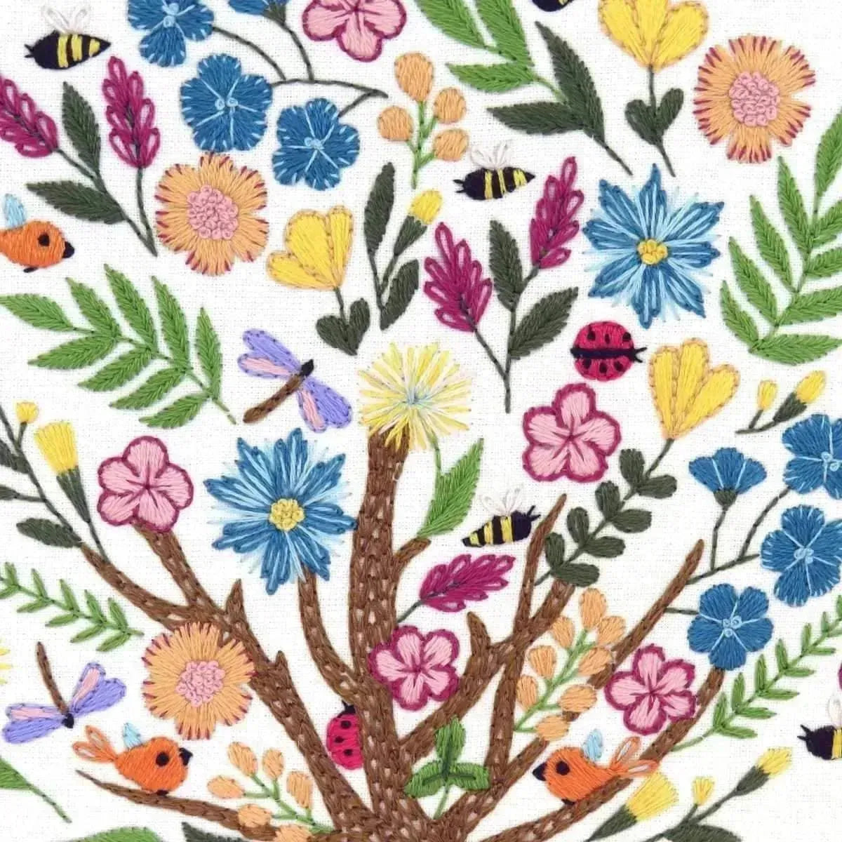 Bugs in Bloom, Pre Printed Embroidery Fabric Panel PLUS PDF Pattern , Pre Printed Fabric Pattern , StitchDoodles , bird embroidery, Embroidery, embroidery hoop, embroidery hoop kit, Embroidery Kit, embroidery kit for adults, embroidery kit fro beginners, embroidery pattern, garden embroidery, hand embroidery, hand embroidery fabric, hand embroidery kit, hand embroidery seat frame, modern embroidery kits, nurge embroidery hoop, PDF pattern, Printed Pattern , StitchDoodles , shop.stitchdoodles.com