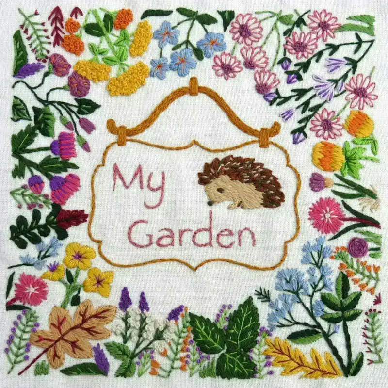 Cottage Garden Stitches Embroidery Fabric:&nbsp;Designs 10, 11 and 12
The 'Cottage Garden Stitches' is a series of 12 beautiful hand embroidery designs which are all based around the theme of a cottage garden. Each design is approx. 5 inches square or round.