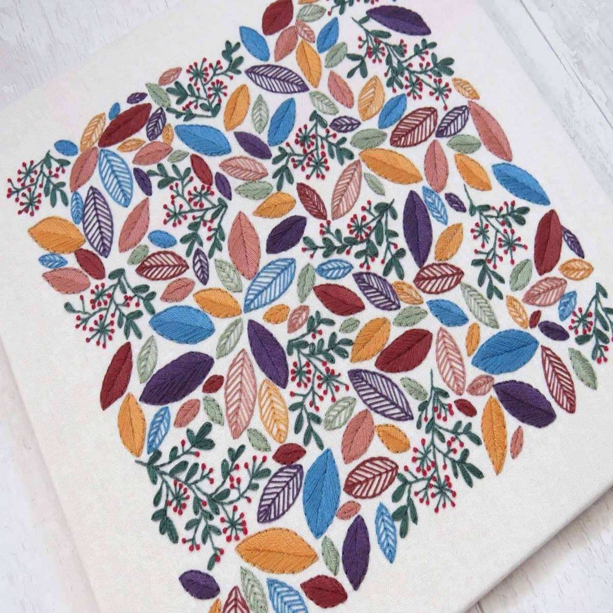 Changing Leaves Hand Embroidery Pattern , PDF Download , StitchDoodles , Embroidery, embroidery hoop, embroidery hoop kit, Embroidery Kit, embroidery kit for adults, embroidery kit fro beginners, embroidery kits for beginners, embroidery pattern, hand embroidery, hand embroidery fabric, hand embroidery seat frame, modern embroidery kits, nurge embroidery hoop, PDF pattern, Printed Pattern , StitchDoodles , shop.stitchdoodles.com