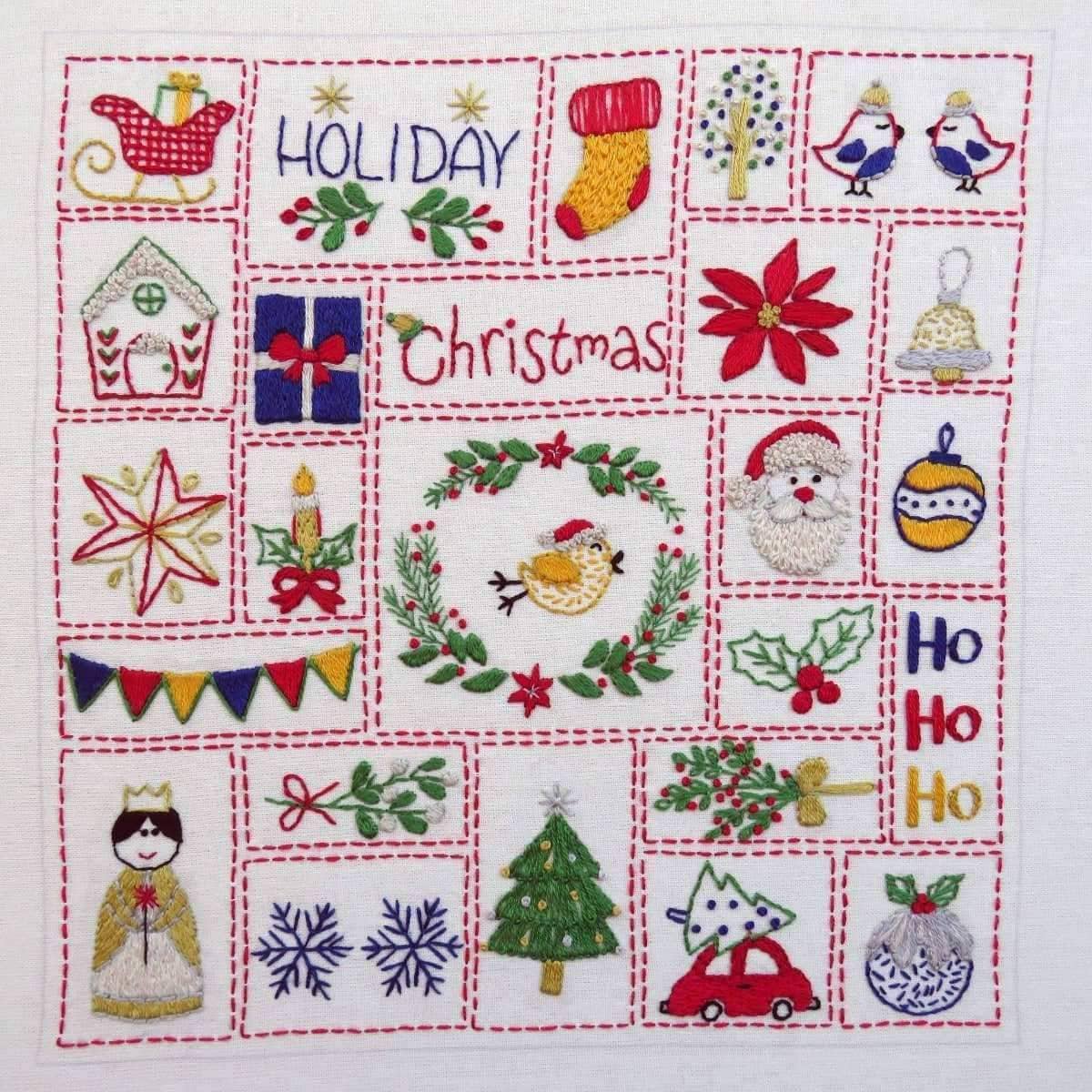 Christmas Advent Calendar Hand Embroidery Kit , Embroidery Kit , StitchDoodles , advent, christmas, christmas advent, christmas gift, embroidery hoop kit, Embroidery Kit, embroidery kit for adults, embroidery kit fro beginners, embroidery kits for adults, embroidery kits for beginners, hand embroidery, hand embroidery kit, modern embroidery kits , StitchDoodles , shop.stitchdoodles.com