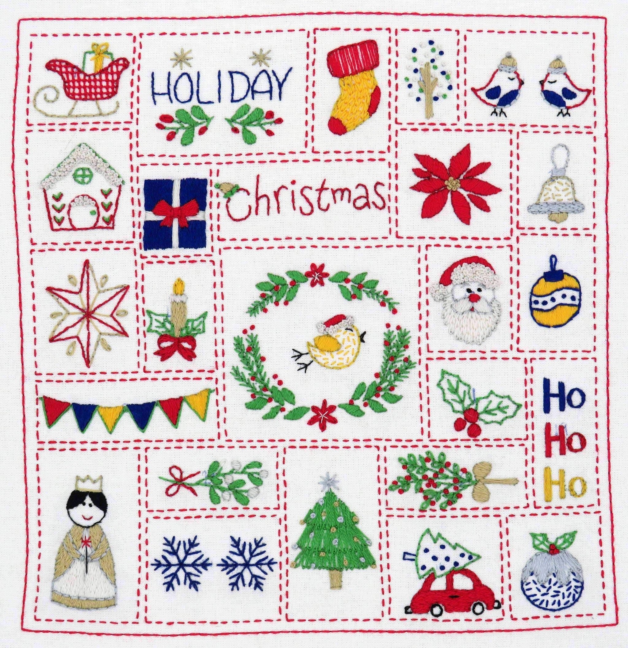 Christmas Advent Calendar Hand Embroidery Pattern , PDF Download , StitchDoodles , christmas, embroidery hoop kit, Embroidery Kit, embroidery kit for adults, embroidery kit fro beginners, embroidery kits for adults, embroidery kits for beginners, modern embroidery kits, pdf , StitchDoodles , shop.stitchdoodles.com
