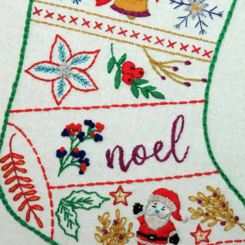 Christmas Stocking Hand Embroidery Pattern , PDF Download , StitchDoodles , christmas, embroidery hoop kit, Embroidery Kit, embroidery kit for adults, embroidery kit fro beginners, embroidery kits for adults, embroidery kits for beginners, modern embroidery kits, pdf , StitchDoodles , shop.stitchdoodles.com
