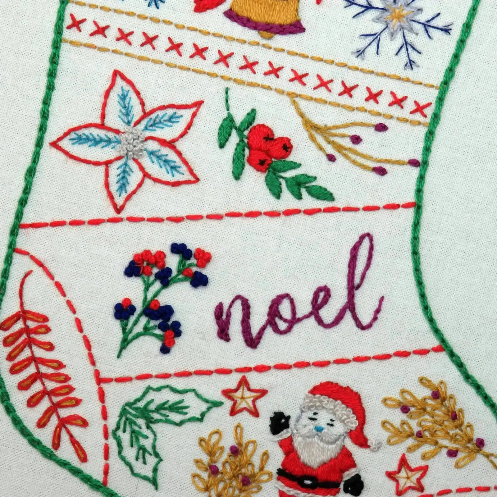 Christmas Stocking Hand Embroidery Pattern , PDF Download , StitchDoodles , christmas, embroidery hoop kit, Embroidery Kit, embroidery kit for adults, embroidery kit fro beginners, embroidery kits for adults, embroidery kits for beginners, modern embroidery kits, pdf , StitchDoodles , shop.stitchdoodles.com
