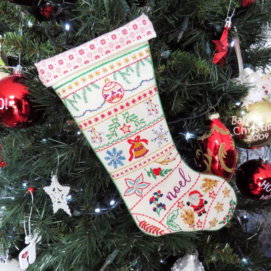 Christmas Stocking Hand Embroidery Pattern , PDF Download , StitchDoodles , christmas, embroidery hoop kit, Embroidery Kit, embroidery kit for adults, embroidery kit fro beginners, embroidery kits for adults, embroidery kits for beginners, modern embroidery kits, pdf , StitchDoodles , shop.stitchdoodles.com