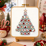This is the fantastic Advent Calendar design we stitched for Christmas 2022 and it is now available as a full pattern so everyone can stitch a beauitful tree filled with folk decorations.

This design is suitable for beginners as well as the more advanced stitcher to create a fun stitched piece to make your home look special during the Christmas period.