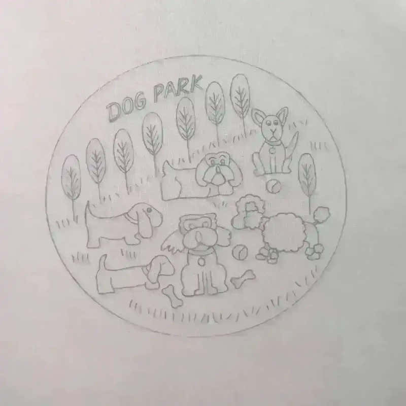 Dog Park, Pre Printed Embroidery Fabric Panel , Pre Printed Fabric Pattern , StitchDoodles , Embroidery, embroidery hoop, embroidery hoop kit, embroidery kits for adults, embroidery kits for beginners, embroidery pattern, hand embroidery, hand embroidery fabric, hand embroidery kit, hand embroidery seat frame, modern embroidery kits, nurge embroidery hoop, PDF pattern, Printed Pattern, unique embroidery kits , StitchDoodles , shop.stitchdoodles.com