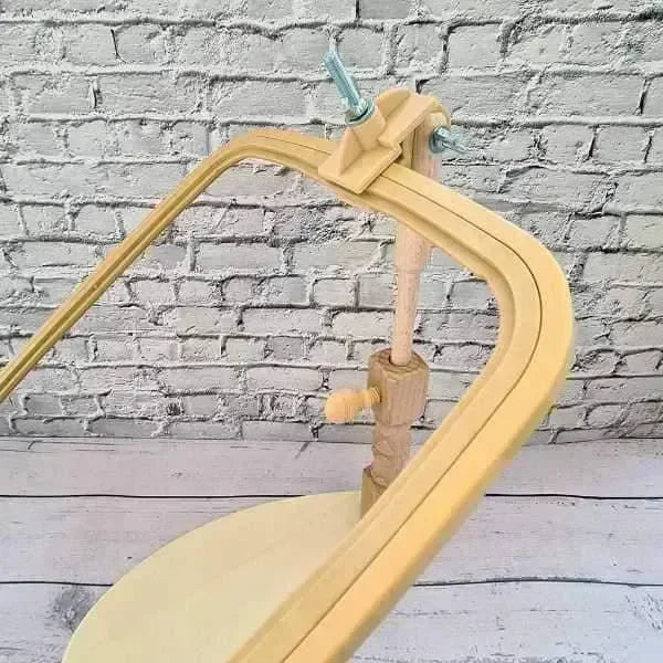 Elbesee Embroidery Seat Stand, high quality wood effect base with polished wood attachments, hand embroidery hoop frame , Hoop , Elbesee , , StitchDoodles , shop.stitchdoodles.com
