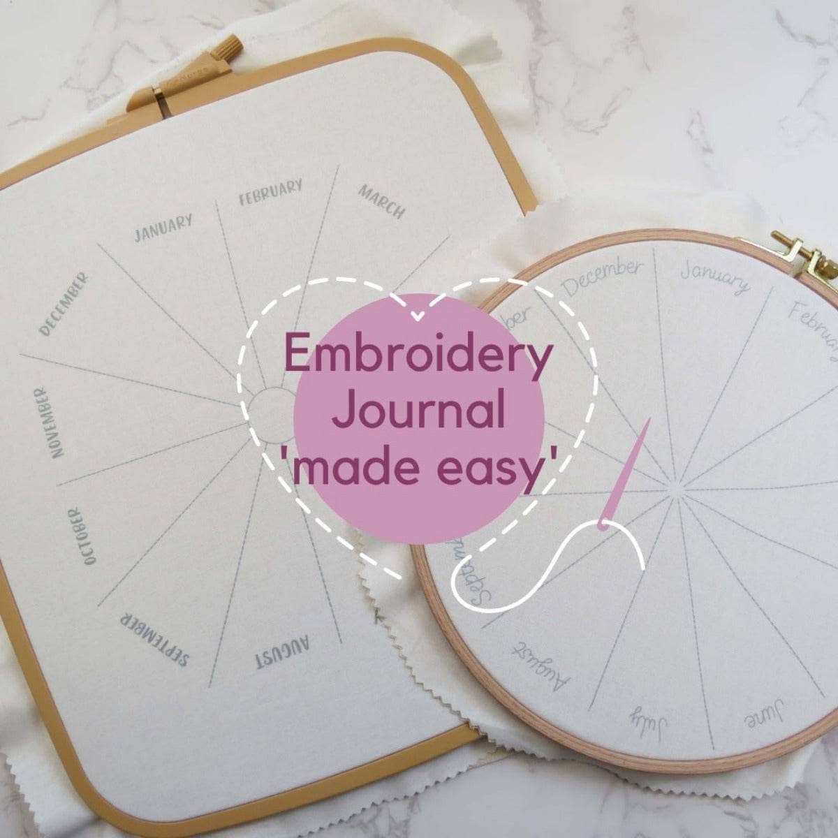 Embroidery Journal Pre Printed Embroidery Fabric , Pre Printed Fabric Pattern , StitchDoodles , beginner embroidery, embroidery hoop kit, Embroidery Kit, embroidery kit for adults, embroidery kit fro beginners, flower month pattern, hand embroidery, hand embroidery pattern, modern embroidery kits, Printed Pattern, year of flowes , StitchDoodles , shop.stitchdoodles.com