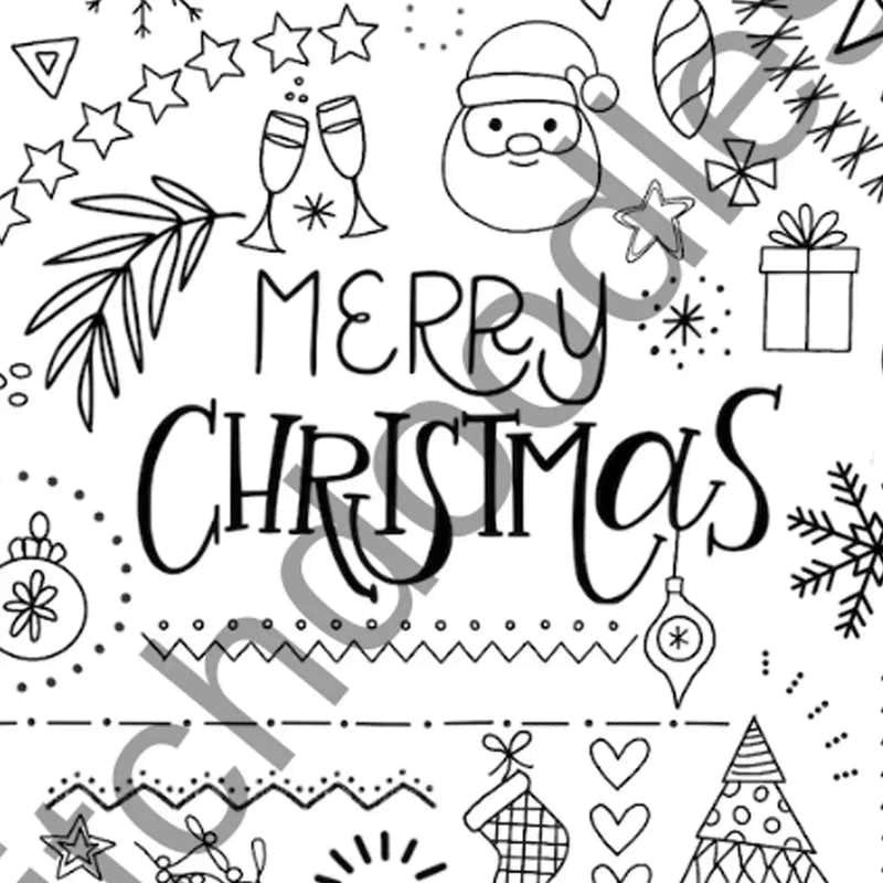 Christmas hand embroidery pattern