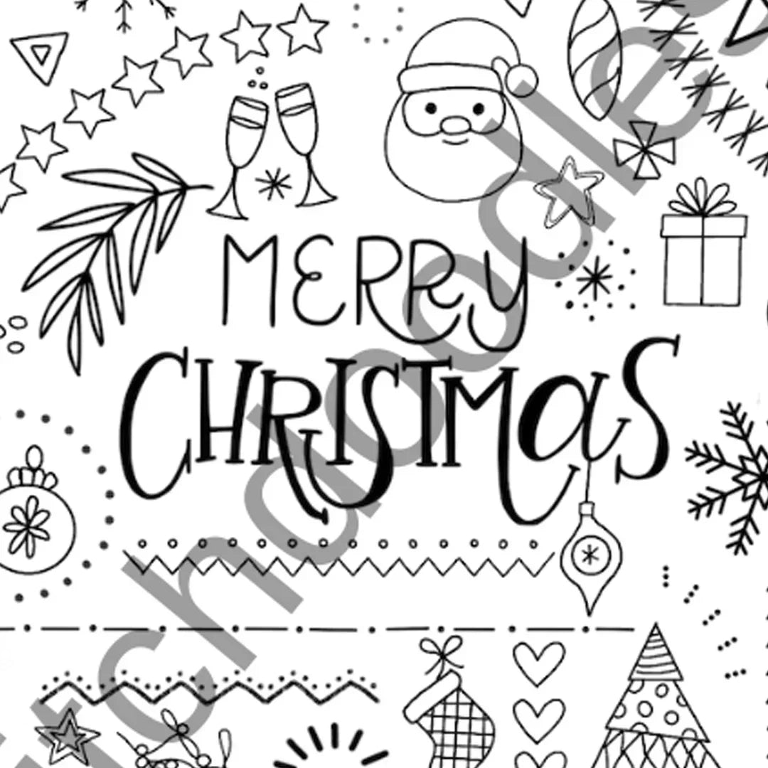 Christmas hand embroidery pattern