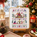 Festive Forest is full of adorable creatures all enjoying the festive season. From the Squirrel jumping over the cabin, the Badger and his friends who can’t wait to have a slice of that cake and not to mention those cute birds dotted around joining in the fun. This design will be so much fun to stitch and can be enjoyed year after year during your Festivities.
