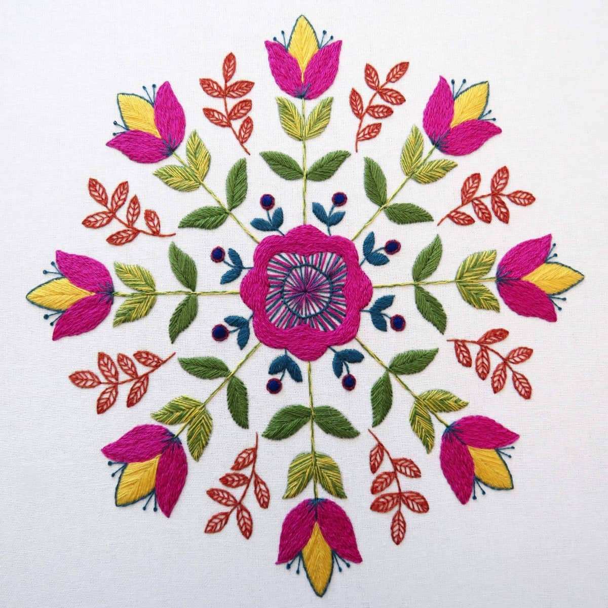 Florally, Floral Hand Embroidery Pattern , PDF Download , StitchDoodles , embroidery hoop kit, embroidery kits for adults, embroidery kits for beginners, flower embroidery, hand embroidery, modern embroidery kits, PDF pattern, unique embroidery kits , StitchDoodles , shop.stitchdoodles.com