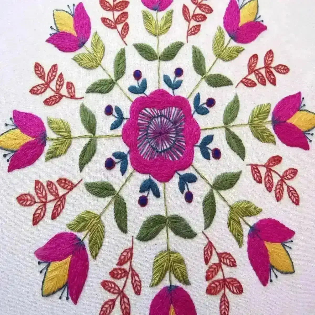 Florally, Floral Hand Embroidery Pattern , PDF Download , StitchDoodles , embroidery hoop kit, embroidery kits for adults, embroidery kits for beginners, flower embroidery, hand embroidery, modern embroidery kits, PDF pattern, unique embroidery kits , StitchDoodles , shop.stitchdoodles.com