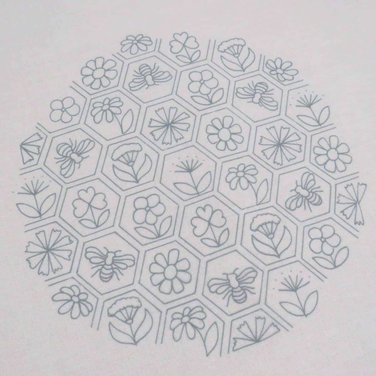 Flower Hive, Pre Printed Embroidery Fabric Panel , Pre Printed Fabric Pattern , StitchDoodles , embroidery hoop kit, embroidery kits for adults, embroidery kits for beginners, hand embroidery, hand embroidery fabric, modern embroidery kits, unique embroidery kits , StitchDoodles , shop.stitchdoodles.com