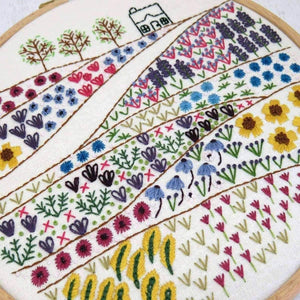 Flower Meadow Cottage Hand Embroidery Pattern – StitchDoodles