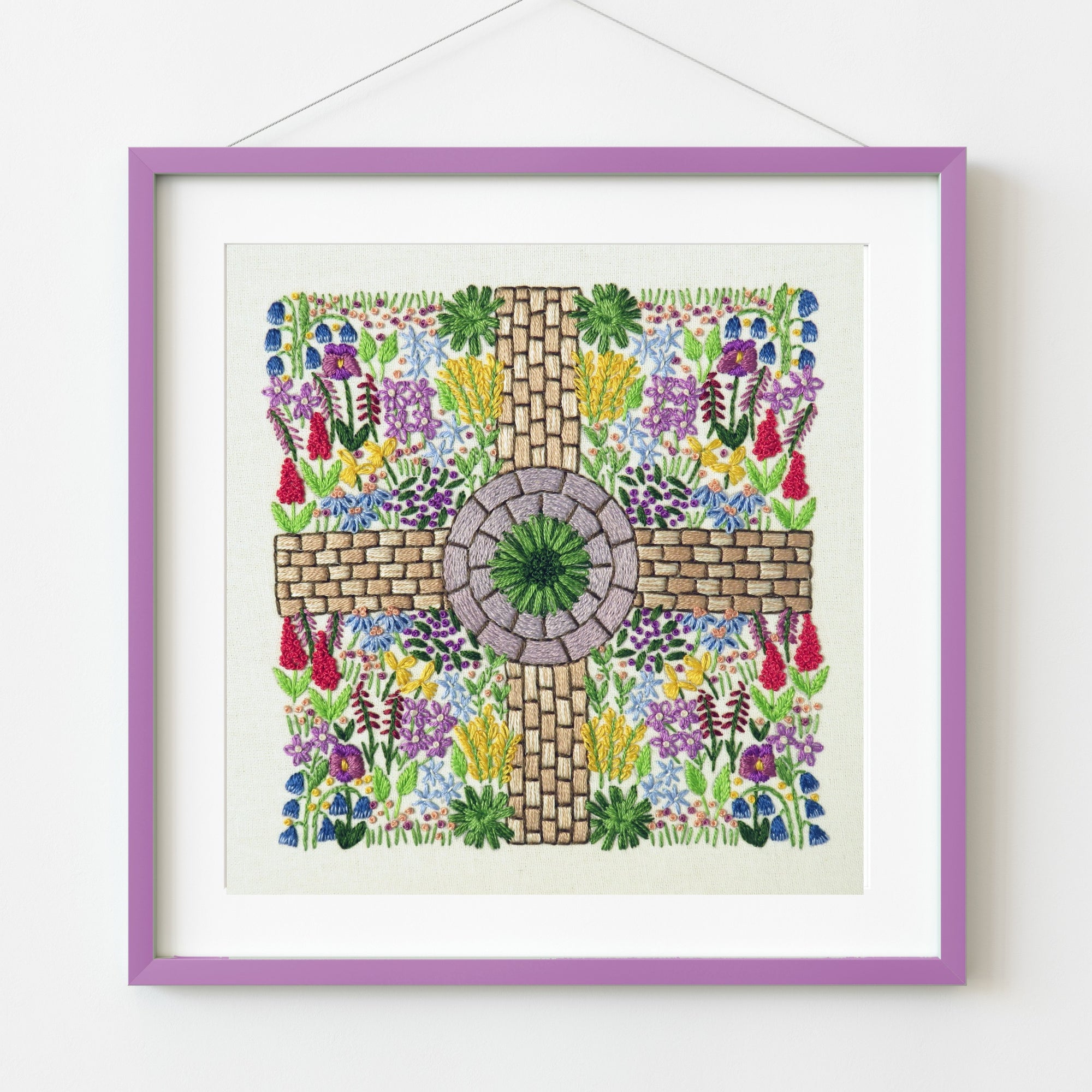 Cottage Garden Stitches Embroidery Designs 1/2/3 Printed Fabric