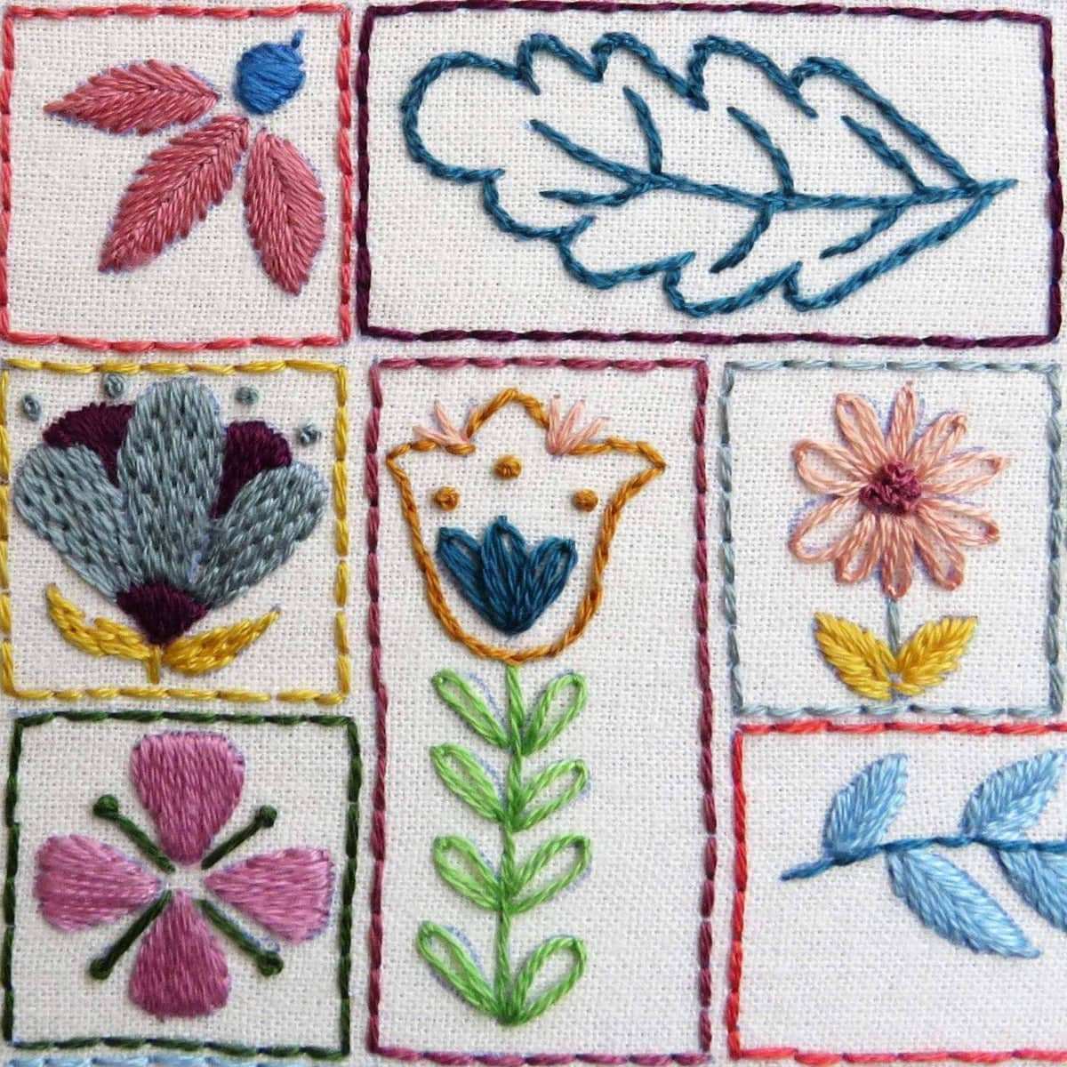 Wildflower stick and stitch embroidery patterns - Folksy