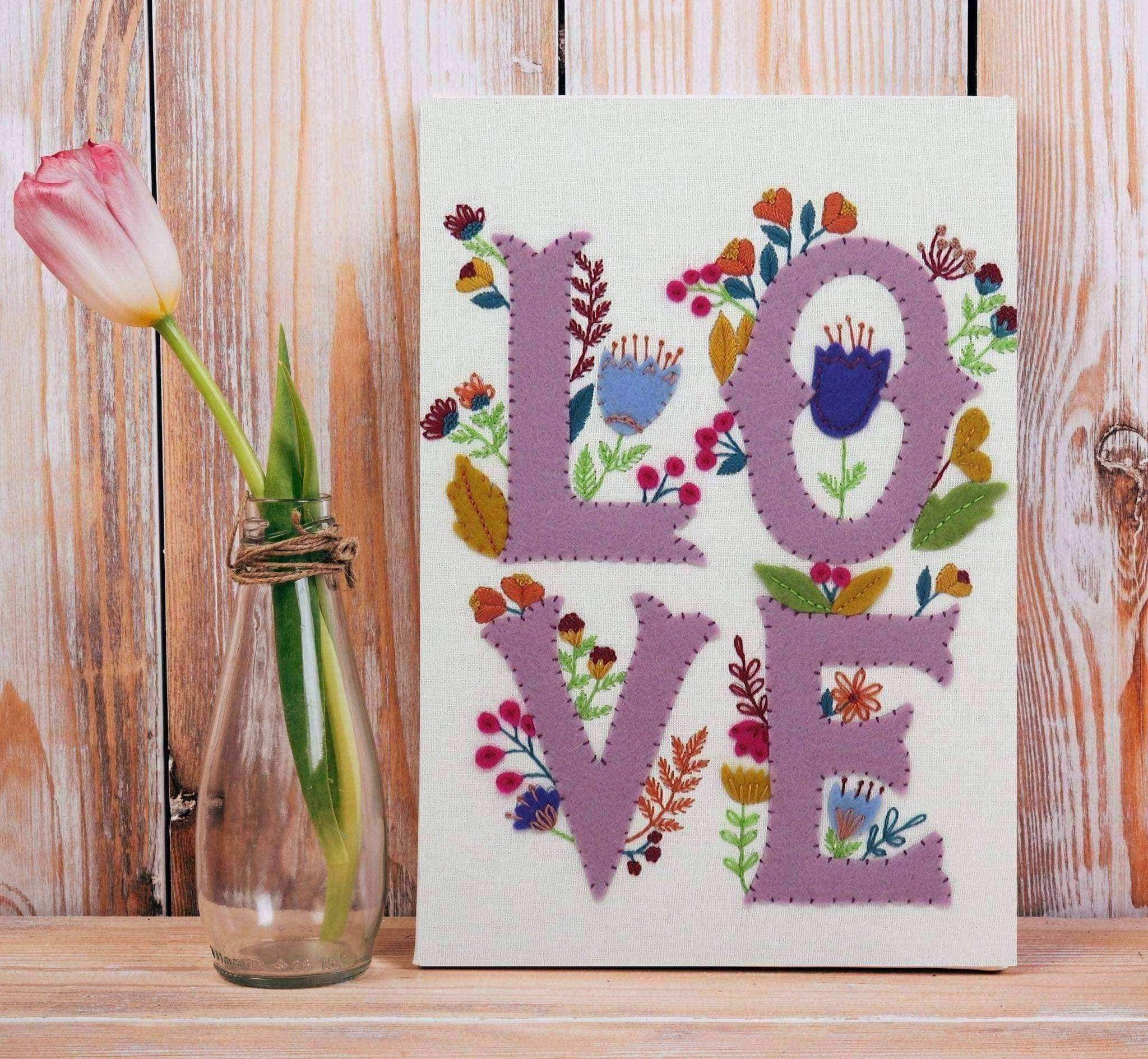 Folk Floral 'LOVE' Pattern , PDF Download , StitchDoodles , embroidery hoop kit, embroidery kits for adults, embroidery kits for beginners, hand embroidery, modern embroidery kits, PDF pattern, unique embroidery kits , StitchDoodles , shop.stitchdoodles.com