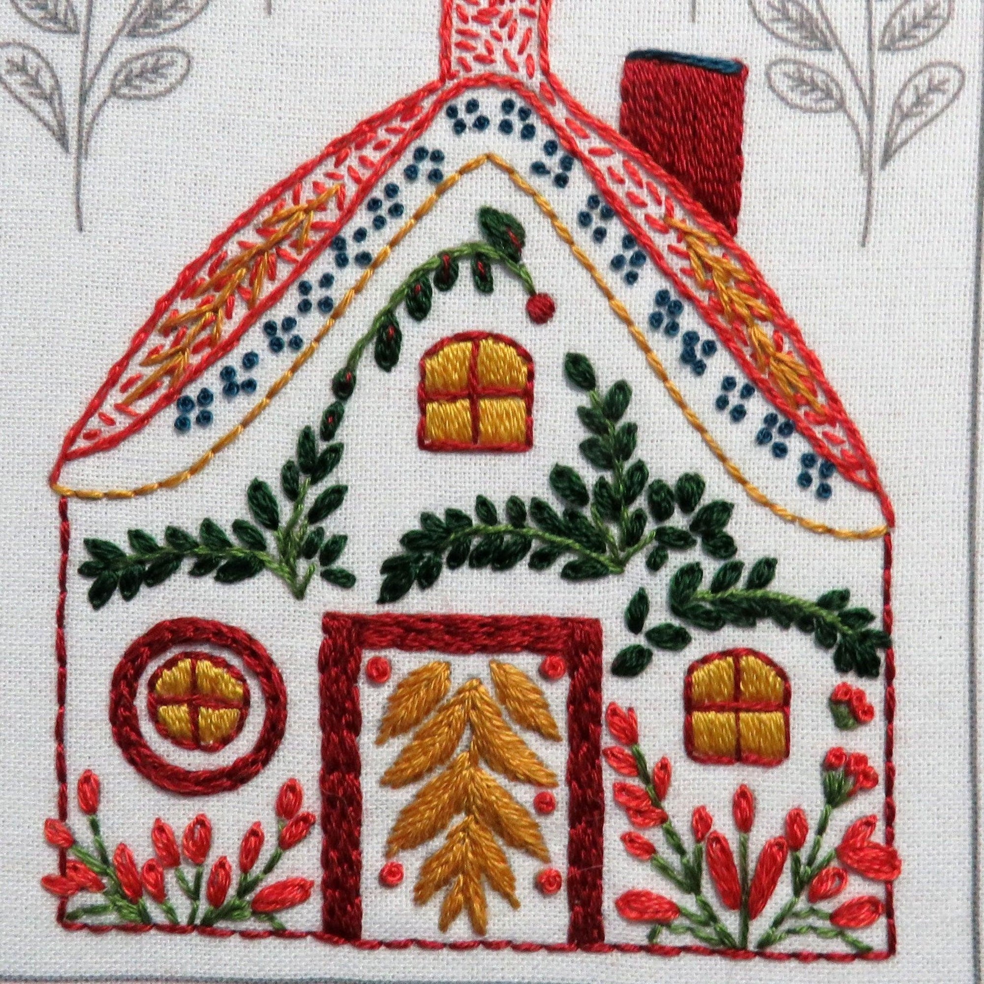 Christmas Folk Printed Fabric Panel