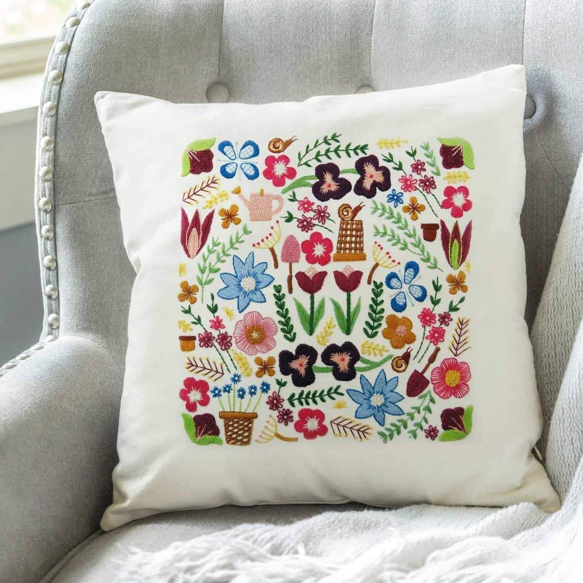 Garden Glory, Hand Embroidery Pattern , PDF Download , StitchDoodles , embroidery hoop kit, embroidery kits for adults, embroidery kits for beginners, hand embroidery, modern embroidery kits, PDF pattern, unique embroidery kits , StitchDoodles , shop.stitchdoodles.com