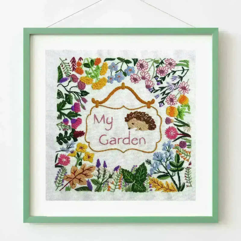 Cottage Garden Stitches Embroidery Fabric:&nbsp;Designs 10, 11 and 12
The 'Cottage Garden Stitches' is a series of 12 beautiful hand embroidery designs which are all based around the theme of a cottage garden. Each design is approx. 5 inches square or round.