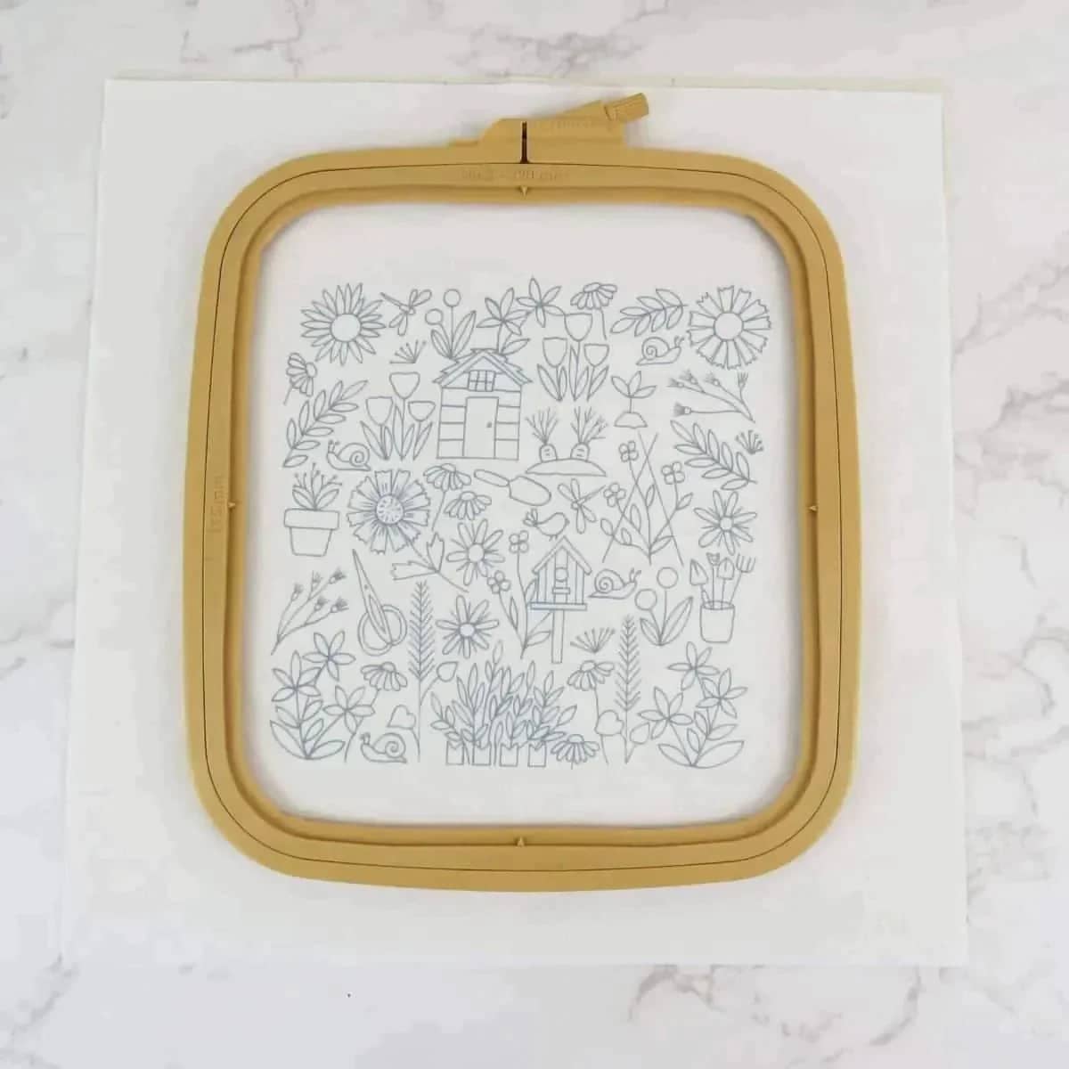 How does your Garden Grow Hand Embroidery Kit, Embroidery Kit, StitchDoodles, A Walk in the Woods - stitchdoodles, creative, Embroidery, embroidery hoop, Embroidery Kit, embroidery pattern, garden embroidery, hand embroidery, hand embroidery fabric, hand embroidery kit, hand embroidery seat frame, nurge embroidery hoop, nurge square hoops, pattern, patterns, Printed Pattern, StitchDoodles, stitched, stitching, wildlife embroidery, StitchDoodles, shop.stitchdoodles.com