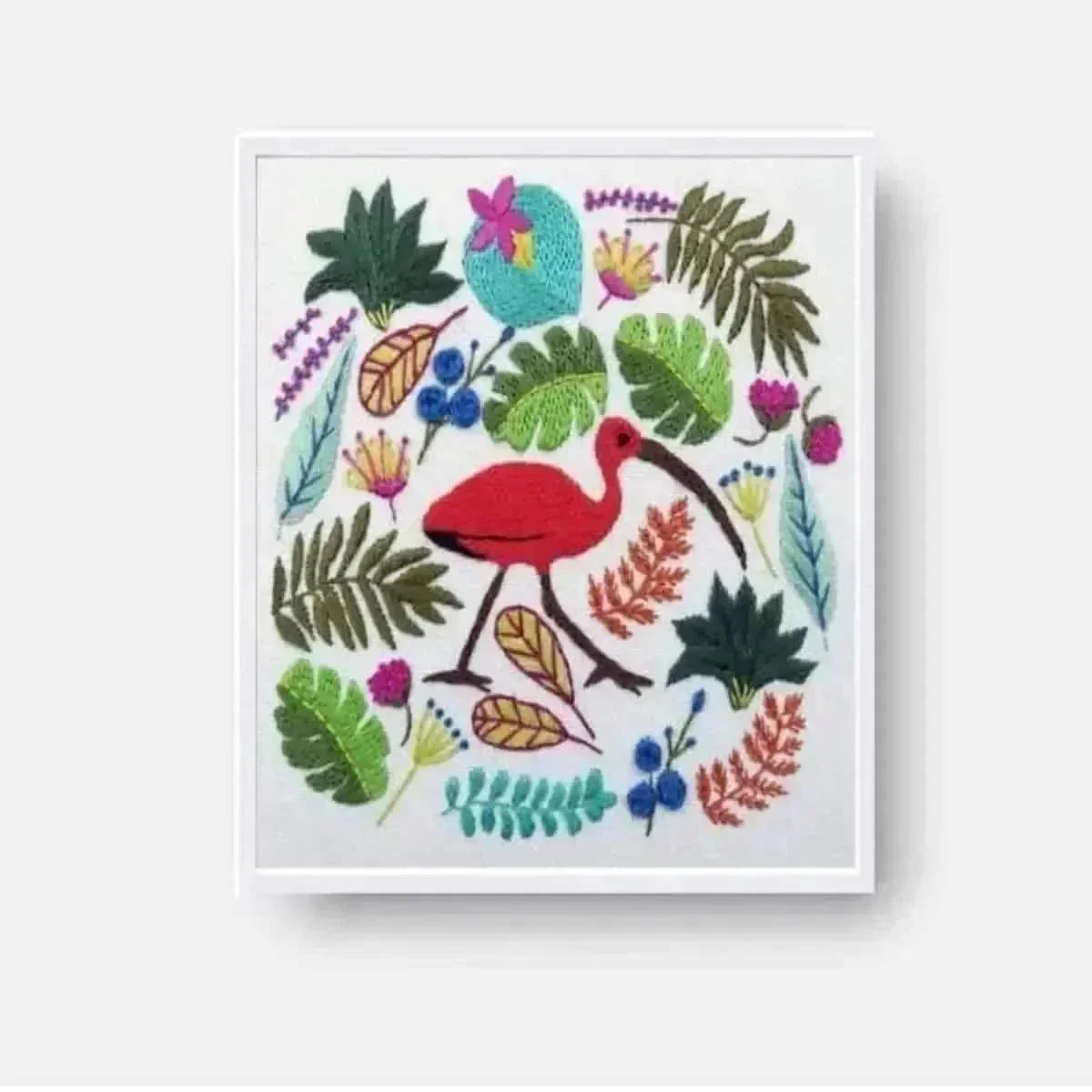 Ibis Tropical Bird Hand Embroidery Pattern , PDF Download , StitchDoodles , bird embroidery, embroidery hoop kit, embroidery kits for beginners, flower embroidery, hand embroidery, PDF pattern, unique embroidery kits , StitchDoodles , shop.stitchdoodles.com