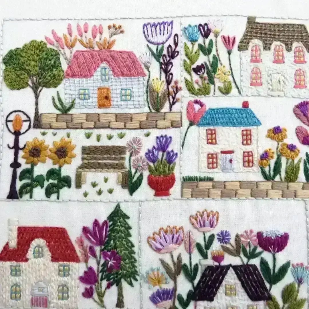 Village in Bloom Embroidery Kit