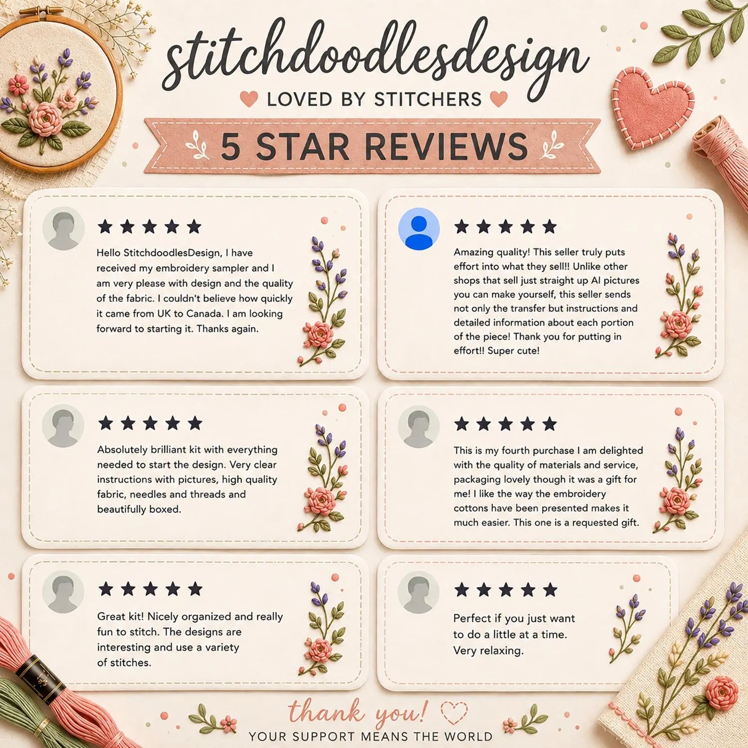 Printable Embroidery Planner Workbook for Tracking Threads, Patterns, Stitches & Projects