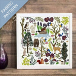 forest embroidery pattern fabric