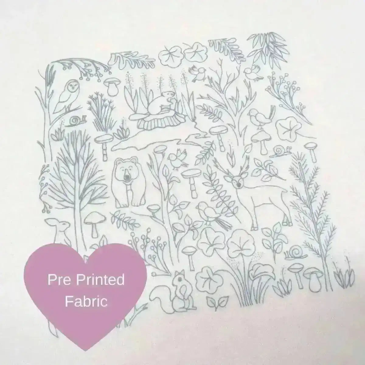 Into the Forest Embroidery Fabric Panel , Pre Printed Fabric Pattern , StitchDoodles , bird embroidery, Embroidery, embroidery hoop, embroidery hoop kit, embroidery kit for adults, embroidery kit for beginers, embroidery kits for beginners, embroidery pattern, forest embroidery, hand embroidery, hand embroidery fabric, hand embroidery kit, hand embroidery seat frame, nurge embroidery hoop, PDF pattern, Printed Pattern, wildlife embroidery , StitchDoodles , shop.stitchdoodles.com