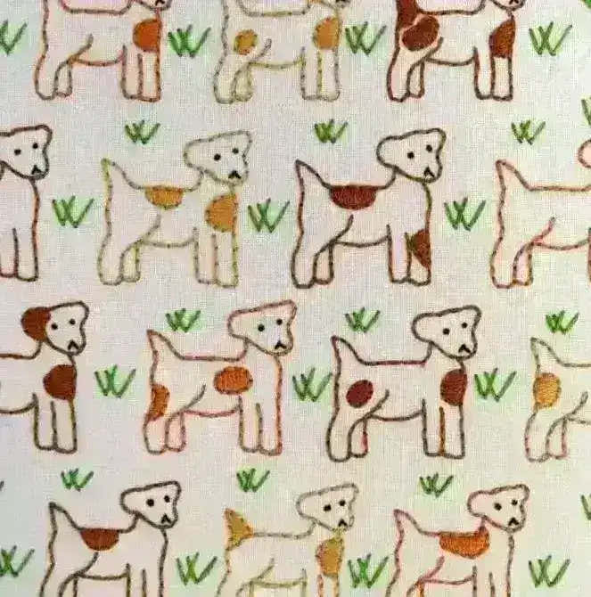 Jack Russells, Pre Printed Embroidery Fabric Pattern , Pre Printed Fabric Pattern , StitchDoodles , embroidery hoop kit, embroidery kit for adults, embroidery kit for beginers, embroidery kits for beginners, hand embroidery, PDF pattern, pre-printed fabric , StitchDoodles , shop.stitchdoodles.com