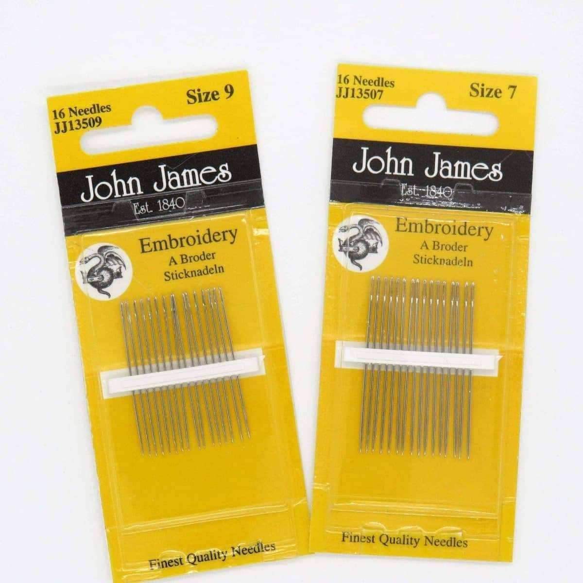 John James Hand Embroidery Needles , Embroidery Supplies , StitchDoodles , embroidery hoop kit, embroidery kit for adults, embroidery kit for beginers, embroidery kits for beginners , StitchDoodles , shop.stitchdoodles.com