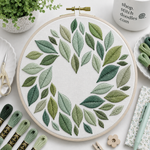 leaves turn hand embroidery [attern